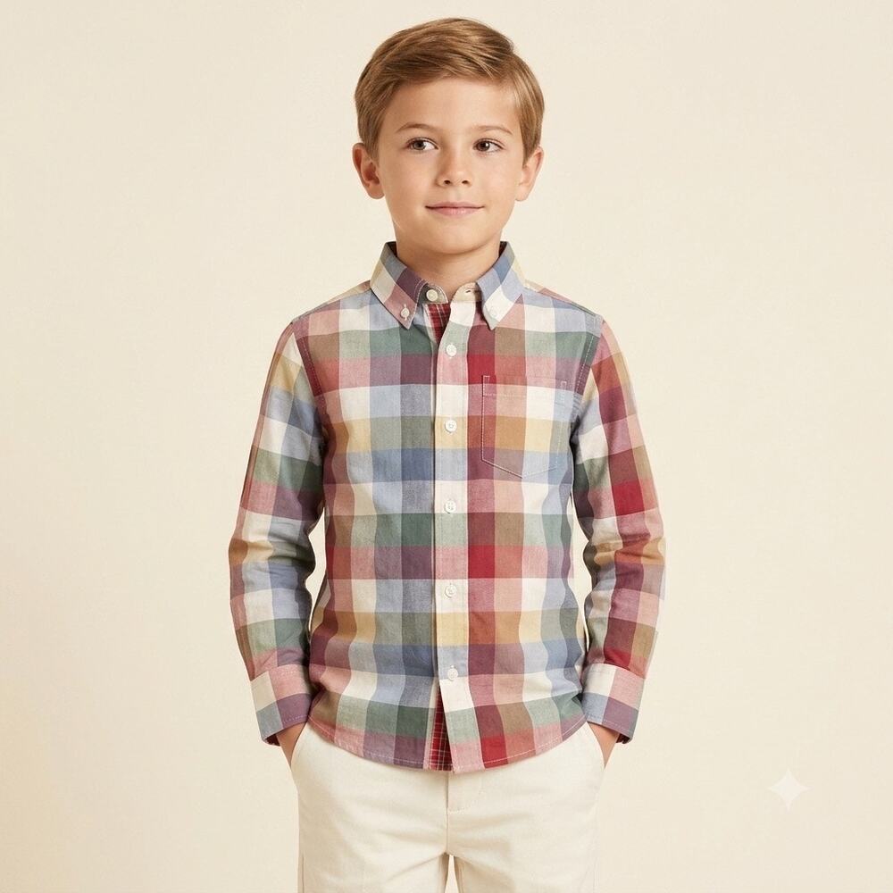346-Boys Crewcuts Buttondown size 4-5 NWT